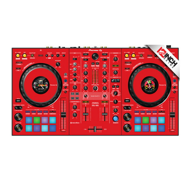 12inch SKINZ / Pioneer DDJ-800 SKINZ (レッド) 【DDJ-800用スキン】 夏休スペシャル