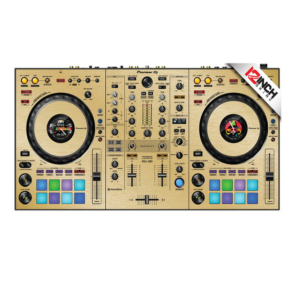 12inch SKINZ / Pioneer DDJ-800 SKINZ Metallics (ブラッシュゴールド) 【DDJ-800用スキン】 夏休スペシャル