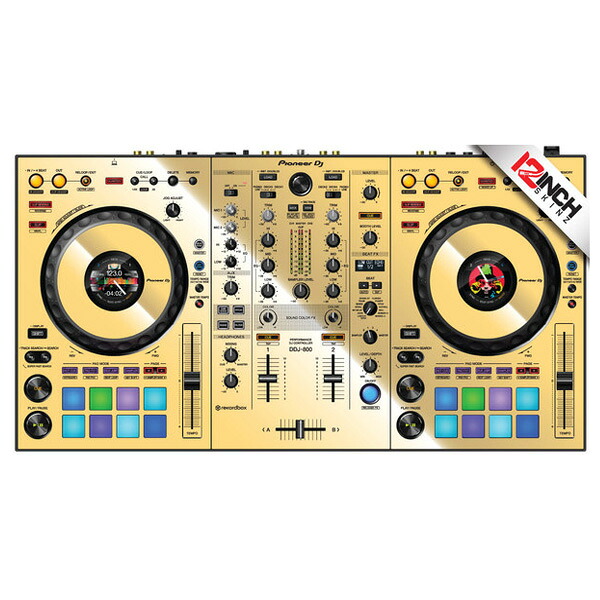 12inch SKINZ / Pioneer DDJ-800 SKINZ Metallics (ミラーゴールド) 【DDJ-800用スキン】 夏休スペシャル