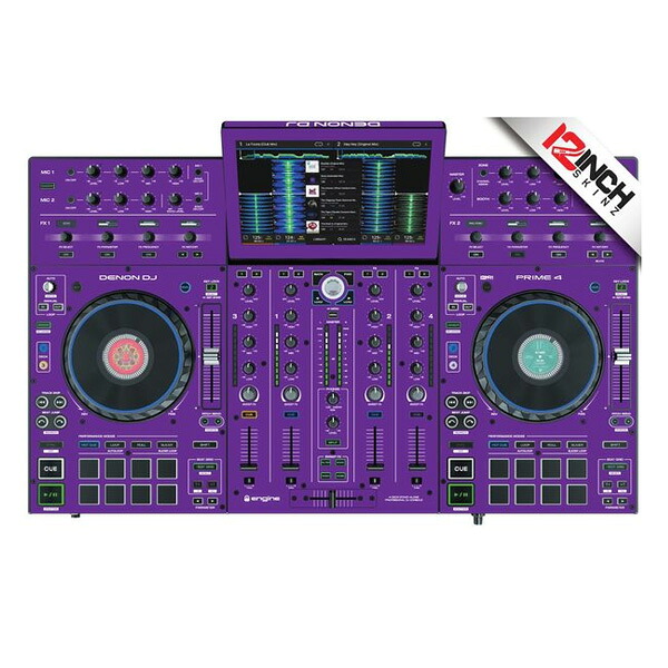 12inch SKINZ / Denon Prime4 SKINZ Colors (パープル) 【Prime4用スキン】