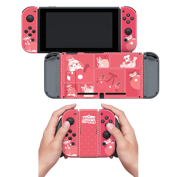 楽天市場 メール便 送料無料 Controller Gear Animal Crossing ピンク系 フルーツ しずえ つぶきち まめきち フータ あやしいネコ 海外限定品 任天堂公式ライセンス品 Nintendo Switch用 ドックスキン シール あつまれ どうぶつの森 ミュージック