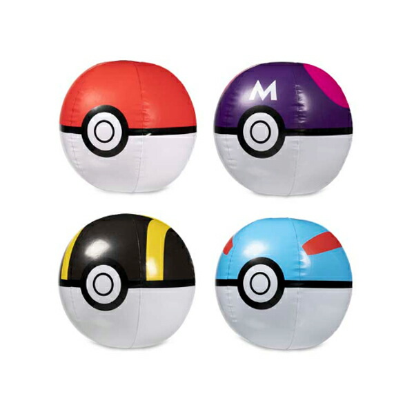 楽天市場 Pokemon Center ポケモンセンター Pokemon Sunset Beach Balls 4 Pack ポケモン モンスターボール ビーチボール ミュージックハウス フレンズ