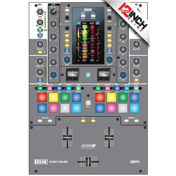 12inch SKINZ / Rane Seventy-Two MK2 Skinz (Gray) 機材用スキン夏休スペシャル