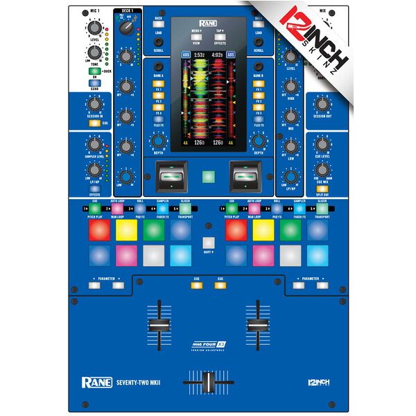 12inch SKINZ / Rane Seventy-Two MK2 Skinz (Blue) 機材用スキン夏休スペシャル