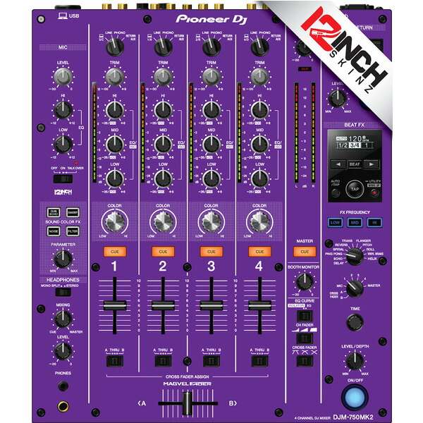 12inch SKINZ / Pioneer DJM-750MK2 Skinz (Purple) 機材用スキン夏休スペシャル