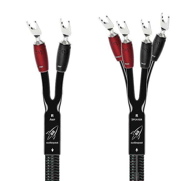 AudioQuest(オーディオクエスト) / Rocket 88 Single-BiWire SureGrip 500コネクタ付き スピーカーケーブル スペード端子（シルバーメッキ） 2.4m ペア（左右2本セット） [ROCK888SSS]新生活応援｜ミュージックハウス フレンズ