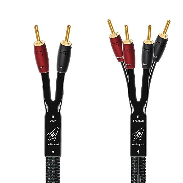 AudioQuest(オーディオクエスト) / Rocket 88 Single-BiWire SureGrip 500コネクタ付き スピーカーケーブル バナナ端子（ゴールドメッキ） 3m ペア（左右2本セット） [ROCK8810SBG]新生活応援