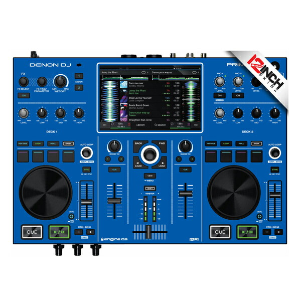 12inch SKINZ / Denon Prime GO Skinz (Colors BLUE) 機材用スキン夏休スペシャル