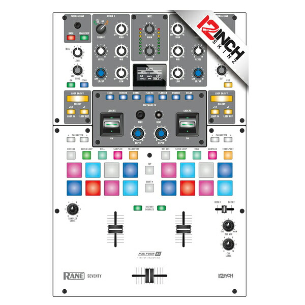 12inch SKINZ / Rane Seventy / Skinz (Colors WHT/GRY) 機材用スキン夏休スペシャル