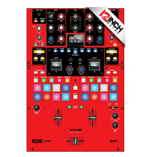 12inch SKINZ / Rane Seventy / Skinz (Colors RED/BLACK) 機材用スキン夏休スペシャル