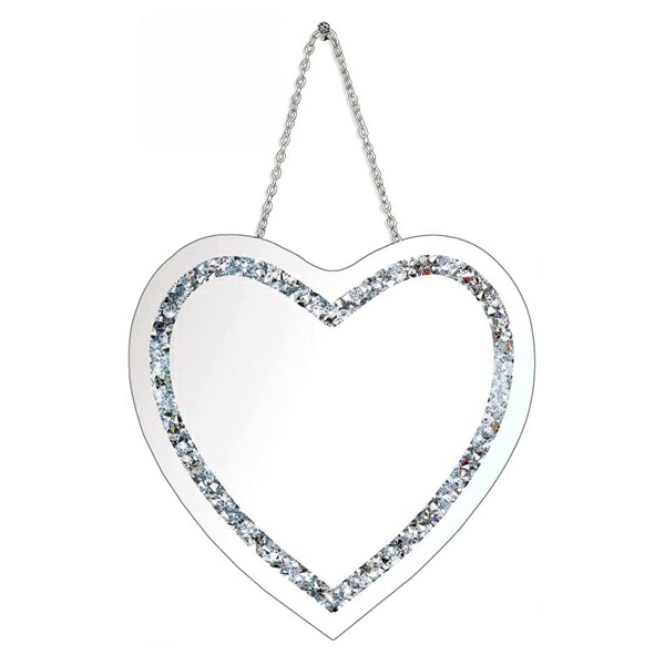 楽天市場】【最大2000円クーポン4日から】ハート型 シルバー ミラー