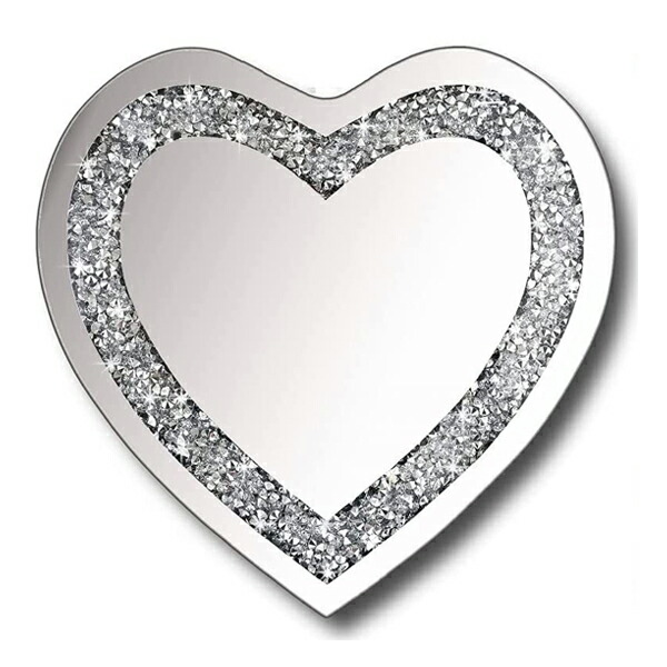 楽天市場】ハート型 シルバー ミラー クリスタル クラッシュ