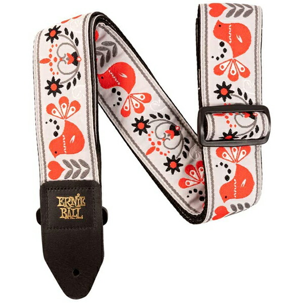 市場 ErnieBall アーニーボール ギターストラップ Guitar Winter Jacquard Strap Red Bird