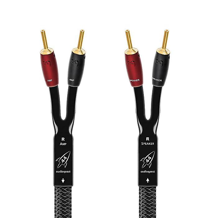 AudioQuest(オーディオクエスト) / Rocket 44 Full-Range SureGrip 500コネクタ付き フルレンジスピーカーケーブル バナナ端子(ゴールド) 2.4m ペア(左右2本セット) [ROCK448BG]新生活応援