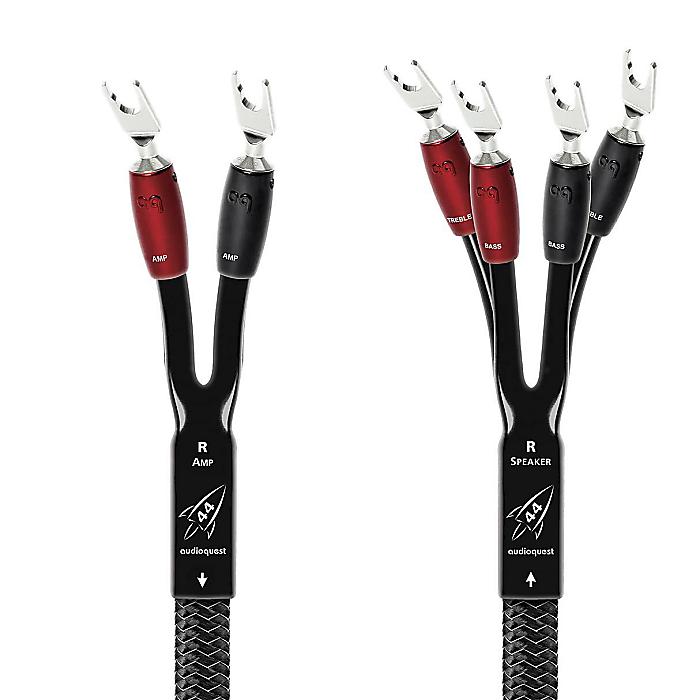 AudioQuest(オーディオクエスト) / Rocket 44 Single-BiWire SureGrip 500コネクタ付き スピーカーケーブル スペード端子(シルバーメッキ) 4m ペア(左右2本セット) [ROCK4413SSS]新生活応援｜ミュージックハウス フレンズ