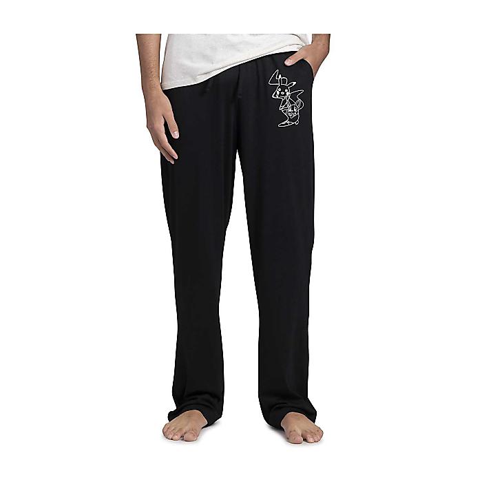 ピカチュウ＆ワンパチ パジャマパンツ 部屋着 ブラック M メンズ Pikachu & Yamper Electric Pals Black Sleep Pants - Men / Pokemon Center(ポケモンセンター)クリスマス セール｜ミュージックハウス フレンズ