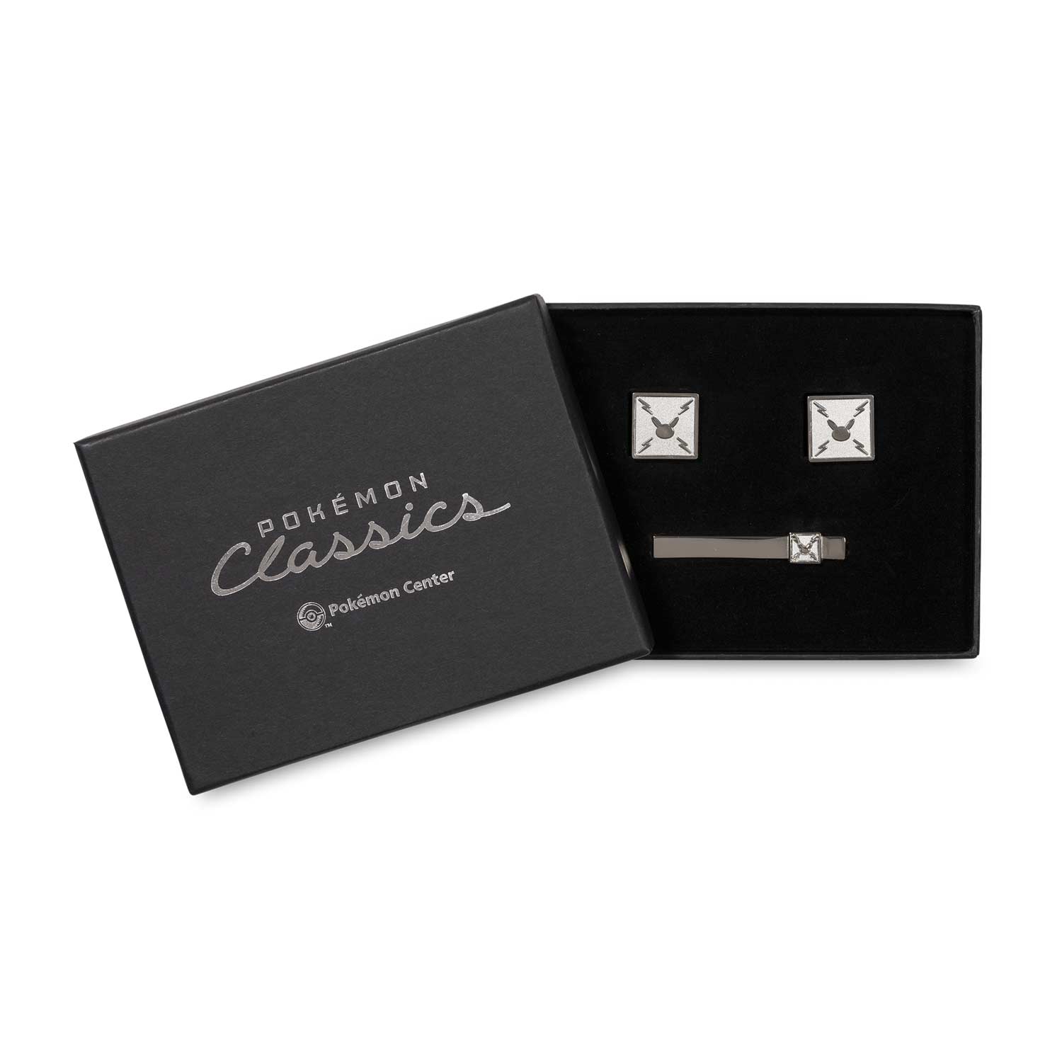 ピカチュウ カフリンクス(カフス)＆タイバー(タイピン)セット 服飾小物 Pikachu Classics Silhouette Solid Cuff Links & Tie Bar Set / Pokemon Center(ポケモンセンター)