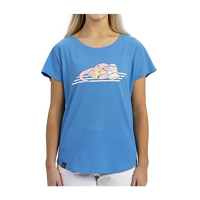 ピカチュウ&ヤドン ブルー スクープネック Tシャツ (レディース/XL) / Pokemon Center(ポケモンセンター)母の日 セール|ミュージックハウス フレンズ