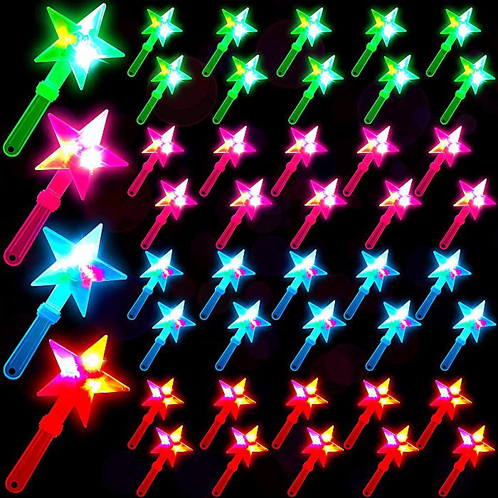 星型ハンドクラッパー スティックカスタネット　LEDライト付き 40個セット / パーティ イベント クラブ フェス スポーツ 結婚式 誕生日（観戦・応援）夏休スペシャル｜ミュージックハウス フレンズ