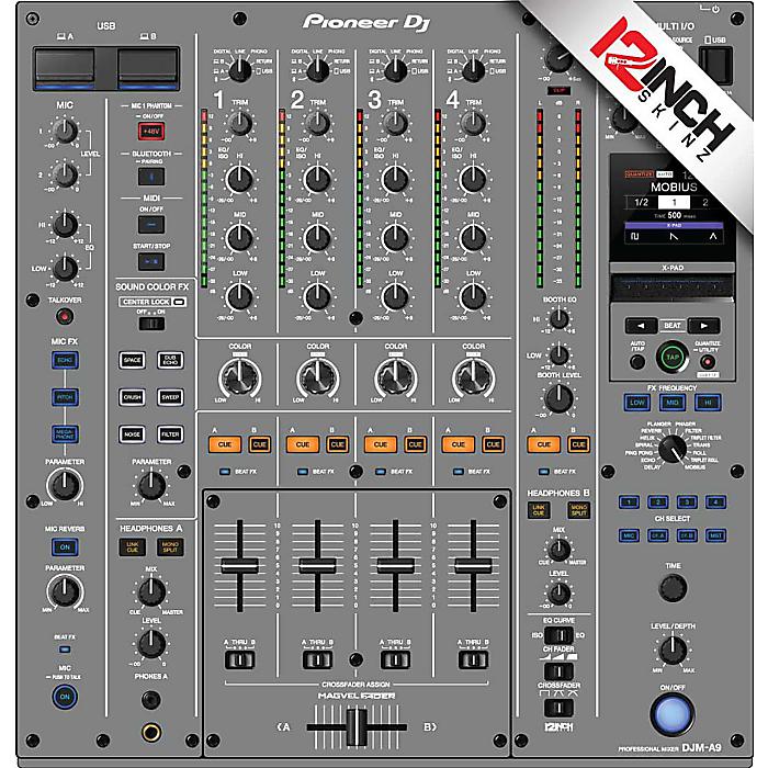 12inch SKINZ / Pioneer DJM-A9 SKINZ (グレー) 【DJM-A9用 粘着タイプスキン】夏休スペシャル