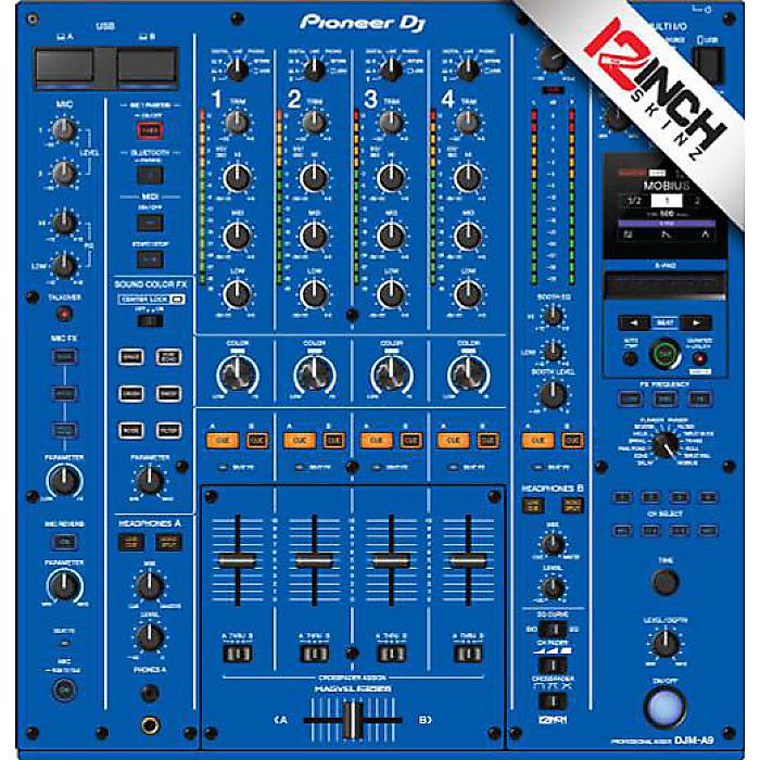 12inch SKINZ / Pioneer DJM-A9 SKINZ (ブルー) 【DJM-A9用 粘着タイプスキン】夏休スペシャル
