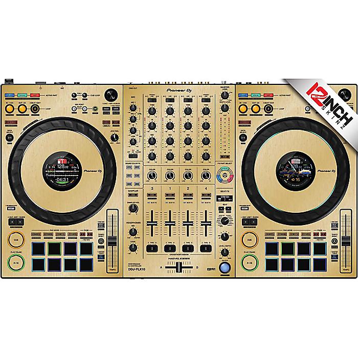 【ブラッシュ/ゴールド】12inch SKINZ / Pioneer DDJ-FLX10 Skinz - Metallics【Brushed/Gold】夏休スペシャル