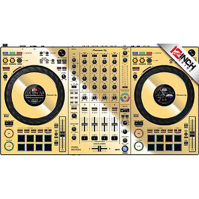 【ミラー/ゴールド】12inch SKINZ / Pioneer DDJ-FLX10 Skinz - Metallics【Mirror/GOLD】夏休スペシャル