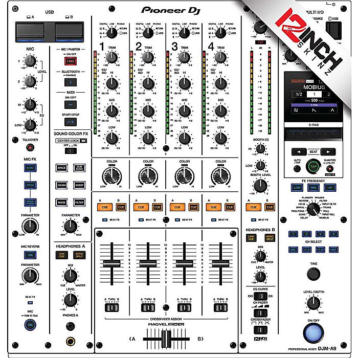 12inch SKINZ / DJM-A9 Skinz (ホワイト/ブラック) 【DJM-A9用 マグネットタイプスキン】夏休スペシャル