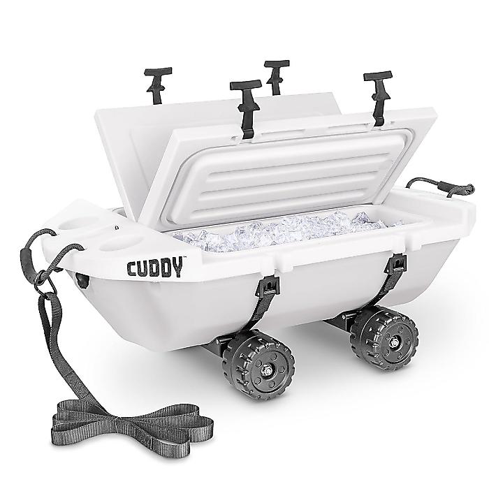 GoSports Outdoors(ゴースポーツアウトドア) / Cuddy クローラークーラー キャスター付き / 40クォート 水陸両用 / 舟型クーラー【ホワイト】夏休スペシャル