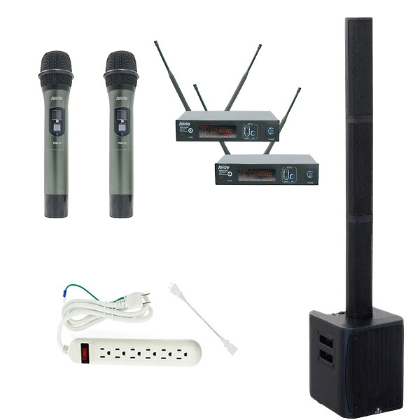 4大特典付 【安定品質ワイヤレスマイク２本/PAセット】K.W.S / C-Porter200BT ブルートゥース対応軽量コラムスピーカー(セミナー・講演・スピーチ)夏休スペシャル｜ミュージックハウス フレンズ