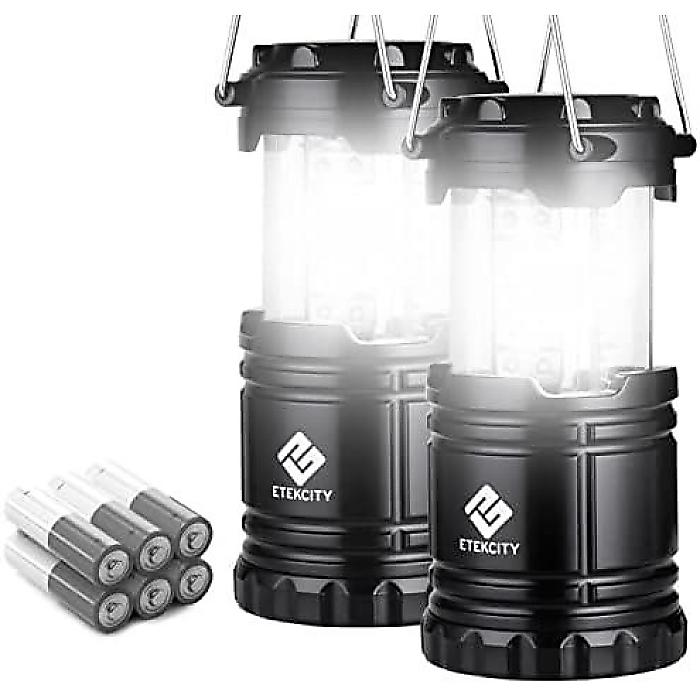 Etekcityキャンプランタン, LED円蓋提灯, 蓄電池式, まさかの時用照明ランプ, 2個仕掛ける, 黒いこと夏休特別