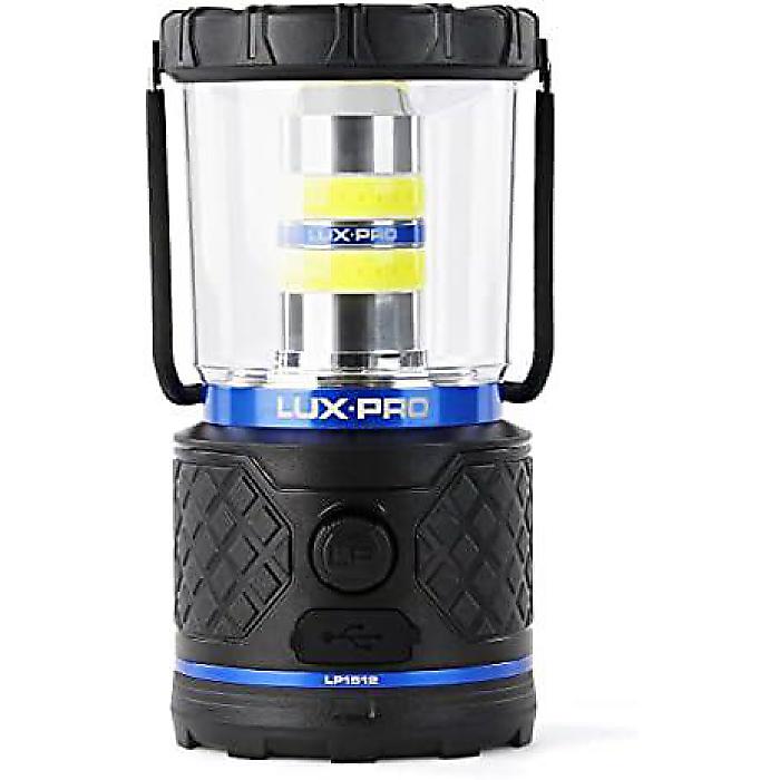 LUXPRO 1100 Lumen LEDランタン- リチャージャブル - 最大150時間 - キャンプ用充電式ランタン - パワーバンク搭載 - 防水IPX4 - 調光可能夏休スペシャル｜ミュージックハウス フレンズ