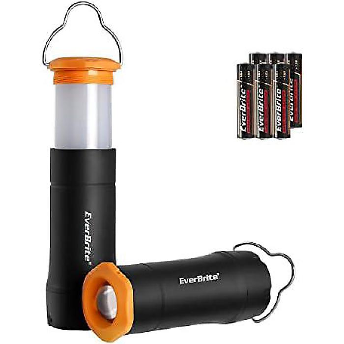 EverBrite ミニ提燈＆閃光電球点火装置 2-IN-1、3流行り物積み上げる、2個書き割り、アウトドア用の携帯型LED望遠レンズ懐中電灯、AAA独居室嘱する - ハリケイン装置難民キャンプ、山歩き、ナイト爵ウォーキング、まさかの時時用夏休特別