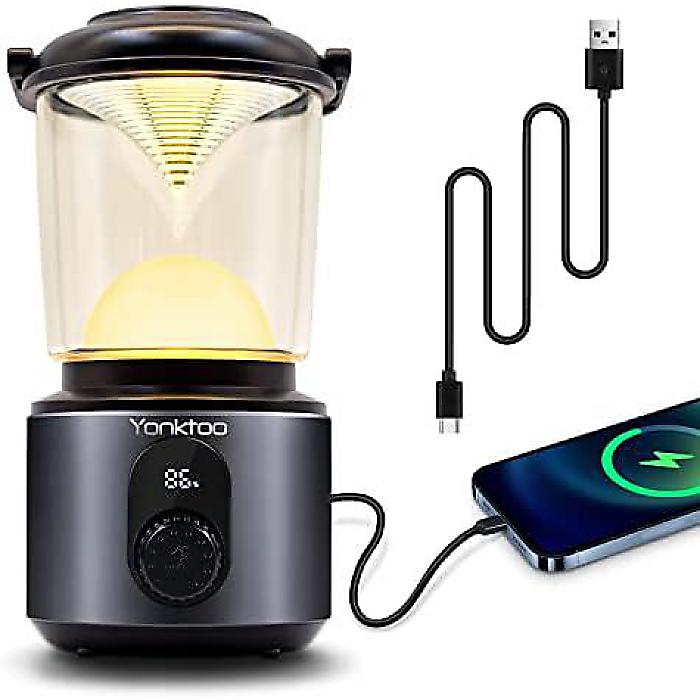 LEDランタン、アルミキャンプライト、5段階調光、懐中電灯、非常用、登山、グレー夏休スペシャル｜ミュージックハウス フレンズ