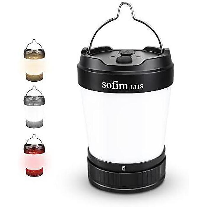 Sofirn LT1S キャンプランタン, 充電可能なランタン, 2700K - 6500K調光可能な光, 赤色光, 500時間のバッテリー寿命,停電時、ハイキング、キャンプ、緊急時に最適夏休スペシャル｜ミュージックハウス フレンズ