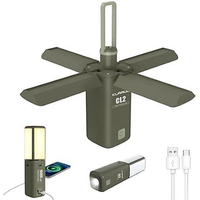 KLARUS CL2 キャンプライト、750lm、7流行り物、難民キャンプ、まさかの時、旅するに至適、10400mAh、リチャージャブル、幽々たる緑であること夏休特別 その他-スポーツ・アウトドア