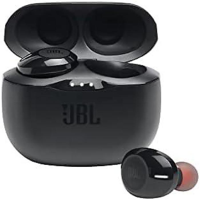 JBL Tune 125TWSイヤホン - Pure Bass Sound, 32H Battery, Bluetooth, Fast Pair, Comfortable, Wireless Calls, Music, Native Voice Assistant (Black), Small夏休スペシャル