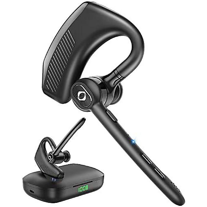 ワイヤレスイヤホン Bluetooth ノイズキャンセリング マイク 180H再生 1000mAhワイヤレス充電ケース LEDディスプレイ夏休スペシャル