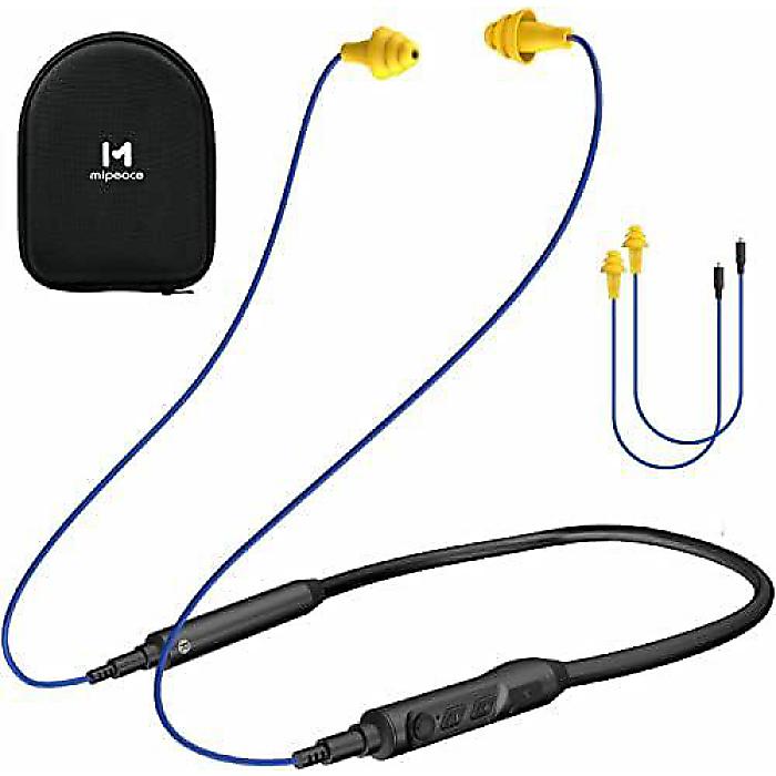 MIPEACE Bluetooth耳栓ヘッドホン, 首掛け耳保護作業用イヤホン-29db騒音軽減安全ヘッドホン,19時間以上のバッテリー, 芝刈りやDIYに適しています。夏休スペシャル