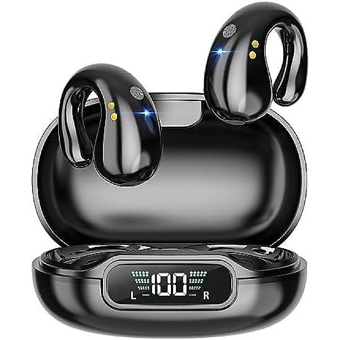 CoolJumper スポーツ ワイヤレス イヤホン Bluetooth 5.3 活用可能, 高音痴共, 36時間分 電池, LED 画面, IP7 耐水性, ランニング用夏休スペシャル