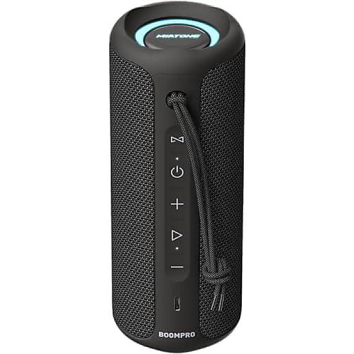 MIATONE Bluetooth スピーカー 36W ポータブル ステレオサウンド ベース 5.3 ワイヤレス USB C アウトドア 5000mAh 16H プレイタイム IPX7 防水 カラーライト (ブラック)夏休スペシャル