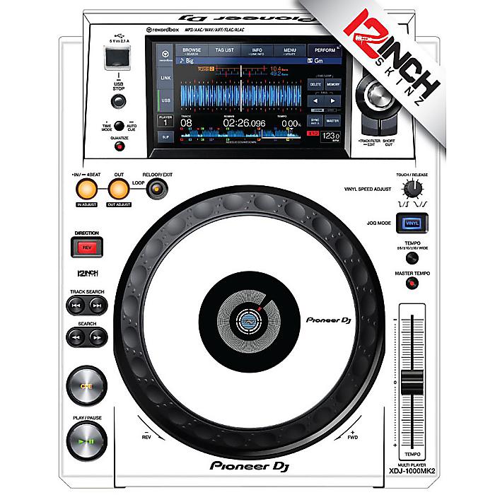 12inch SKINZ / Skinz (WHT/BLK) 有りの実（2枚仕掛ける）【 XDJ-1000MK2用人はだ】夏休特別