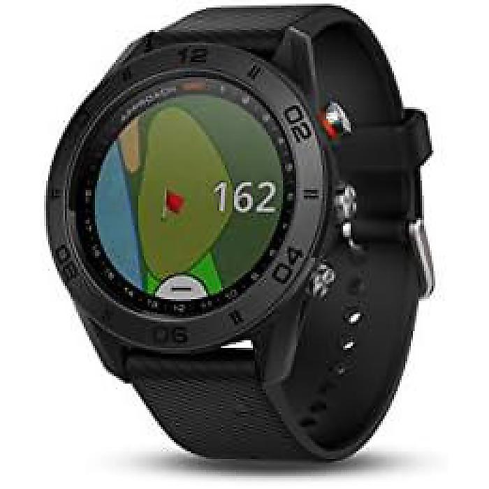 Garmin Approach S60(ガーミンアプローチS60) ゴルフ御覧になる 割り増し金GPS タッチスクリーン フルカラーコースビューマッピング 黒いこと(ケイ素樹脂ダンス楽隊付)夏休特別