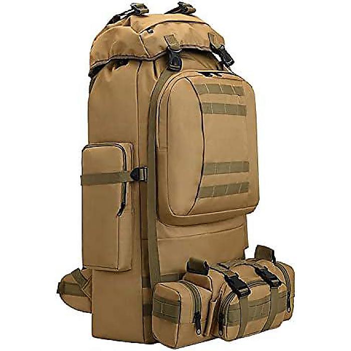 キングスガード 100Lキャンプハイキングバックパック(Molle背面パック) ミリタリーキャンプバックパック バックパッキングデイパック夏休スペシャル