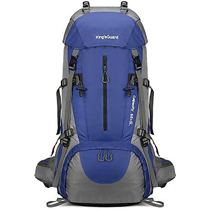 HongXingHai 70L山登りキャンプバックパック 雨カバーレインカバー付き添い人 雨合羽バックパッキングバッグ アウトドアハイキングトレッキングクライミング用 (奈落の底色)夏休特別