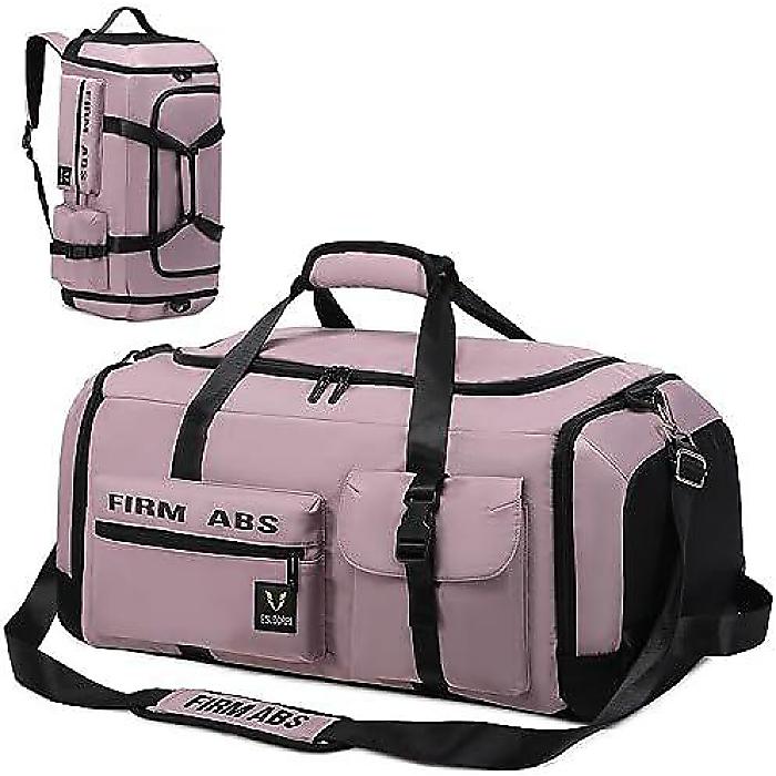 Eslcorri スポーツギムバッグ 65L 男女兼用 - 3in1 大型シューズ＆湿気対策コンパートメント付きトラベルダッフルバッグ　マルチパーパス週末旅行用オーバーナイトバックパック 紫夏休スペシャル