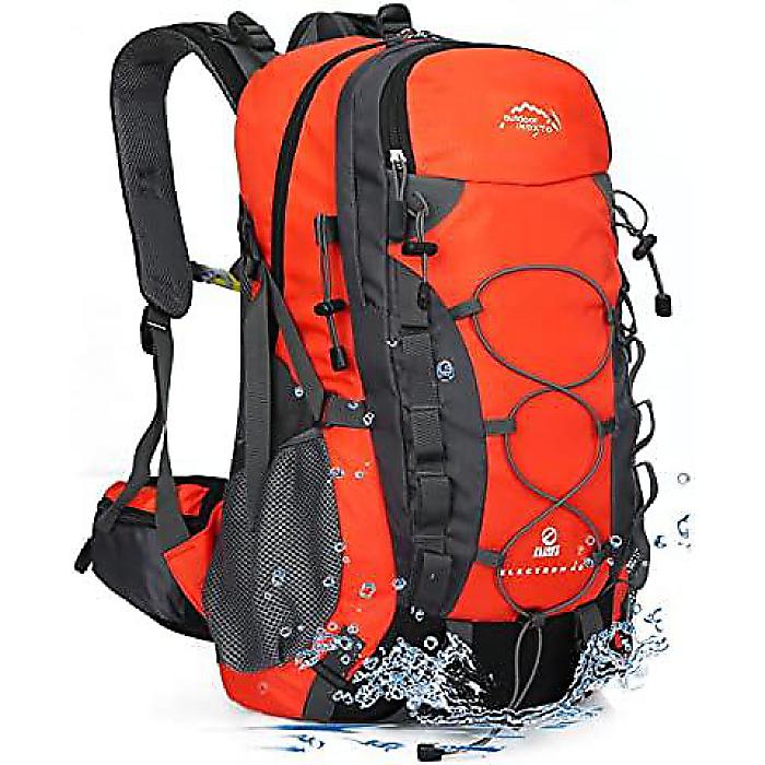 INOXTO軽量ハイキングバックパック35L/40L「ウォータープルーフレインカバー付き」トラベルキャンプアウトドア男性女性用夏休スペシャル