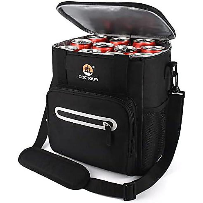 CaCTOUR Soft Cooler Bag(キャクツアソフトクーラーバッグ), 収納可能なカヤック、キャンプ、ビーチ、旅行用の24/35缶入り保冷ランチクーラー, 調整可能なショルダーストラップ付き, 持ち運び便利なクーラーバッグ夏休スペシャル