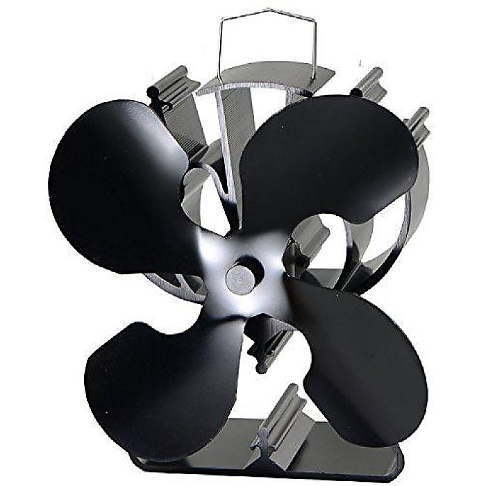 VODA 4-Blade Heat Powered Stove Fan for Wood/Log Burner/Fireplace (VODA 4枚羽根熱駆動ストーブファン) - 80%効率アップ, 2枚羽根よりも多くの暖かい空気を送り出す夏休スペシャル｜ミュージックハウス フレンズ
