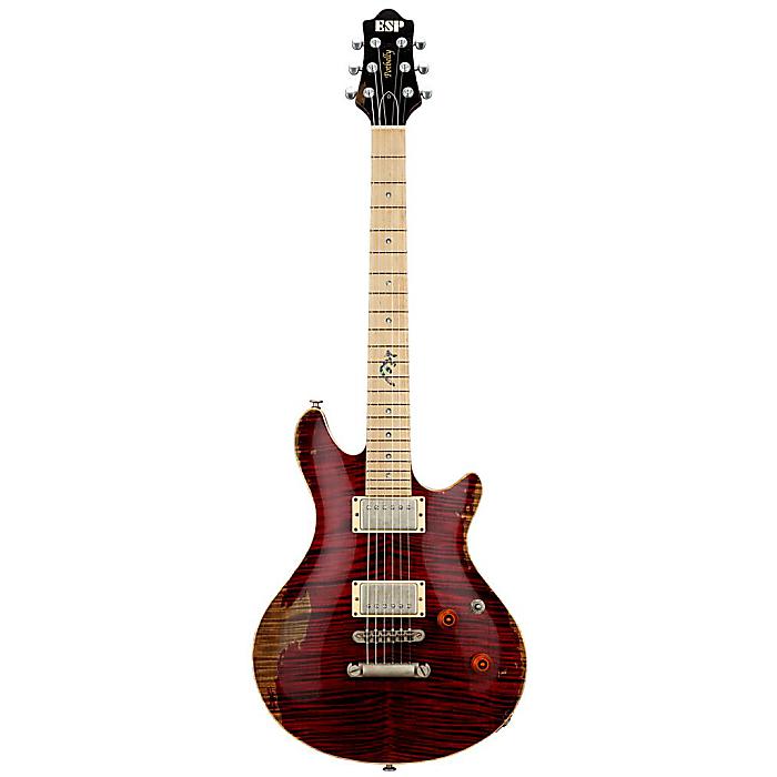 ESP(イーエスピー) / POTBELLY FM R na Distressed See Thru Wine Red 要楽奈モデル【ESP×バンドリ!】【受注生産品/納期約2年】ハロウィーンセール/ハロウィングッズ|ミュージックハウス フレンズ